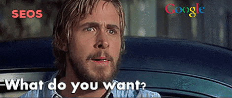 Giph from the Notebook where Ryan Gosling is asking Rachel McAdams "What do you want?"