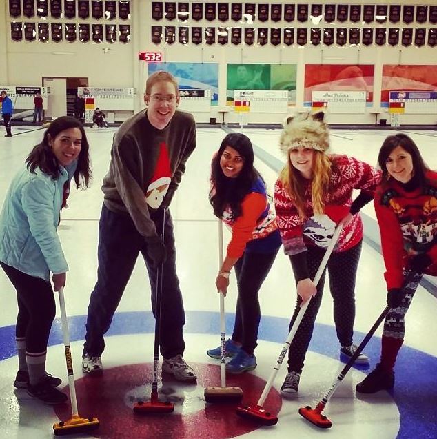 Christmas curling