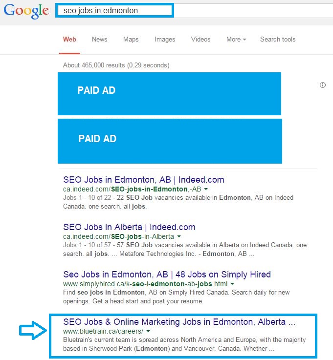 Screenshot of Google SERP on November 12, 2014.