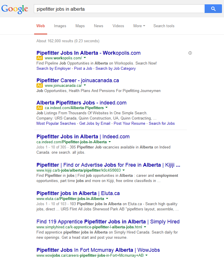 Pipefitter jobs in Alberta Google Search